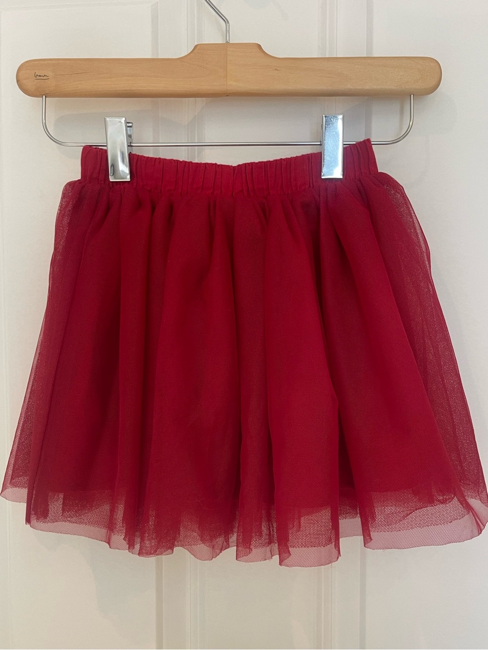 Primary Red Girls' Layered Tulle Skirt